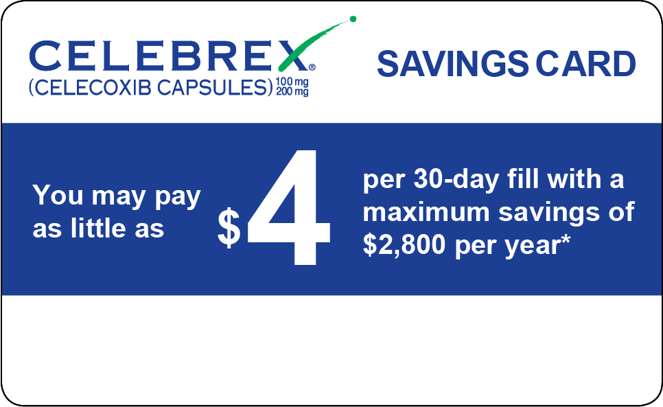 CELEBREX (celecoxib capsules) Savings Card